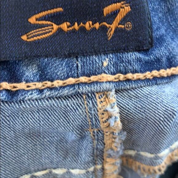 Seven7 Thick Stitched Crop Light Wash Jeans - Picture 3 of 5